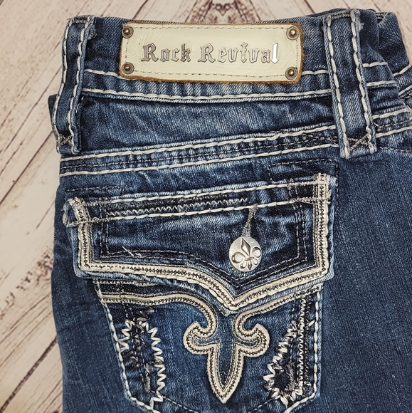 Rock Revival Denim - Rock Revival 27 Kai Easy Boot Short Bootcut Jeans